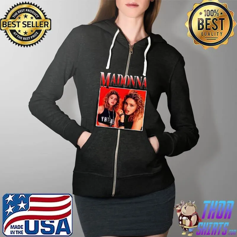 Best Madonna Singer Queen of Pop Vintage Shirt Full Zip Hooded