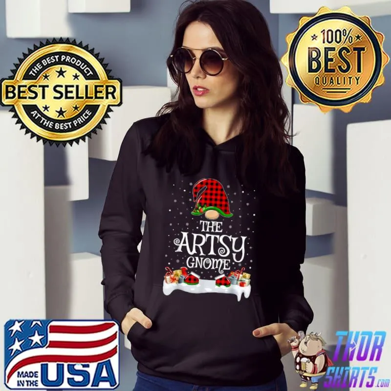 Best Matching Red Buffalo Plaid The Artsy Gnome Christmas T Shirt