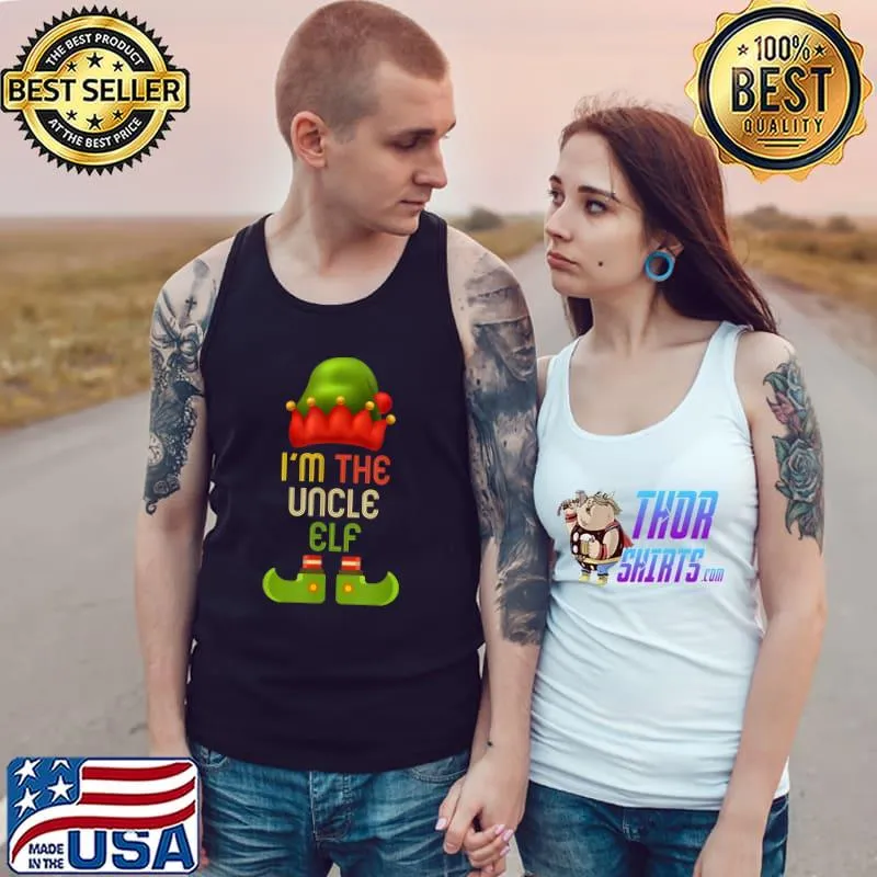 Best mens uncle Elf Christmas Matching Family Pajama Christmas T-Shirt Tank Top