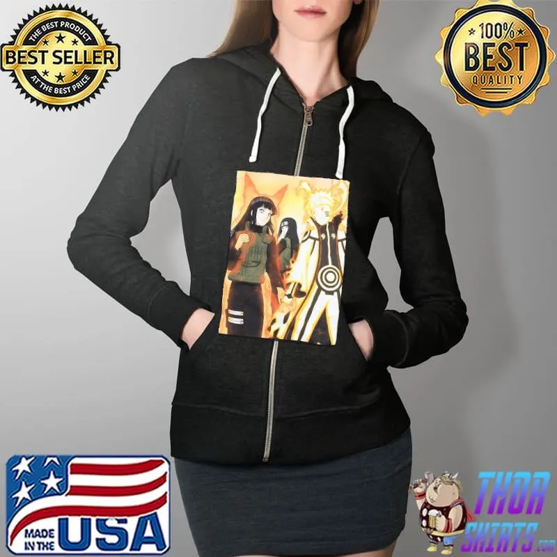 Best Naruto Shippuden NaruHina Uchiha Sarada Shirt Full Zip Hooded