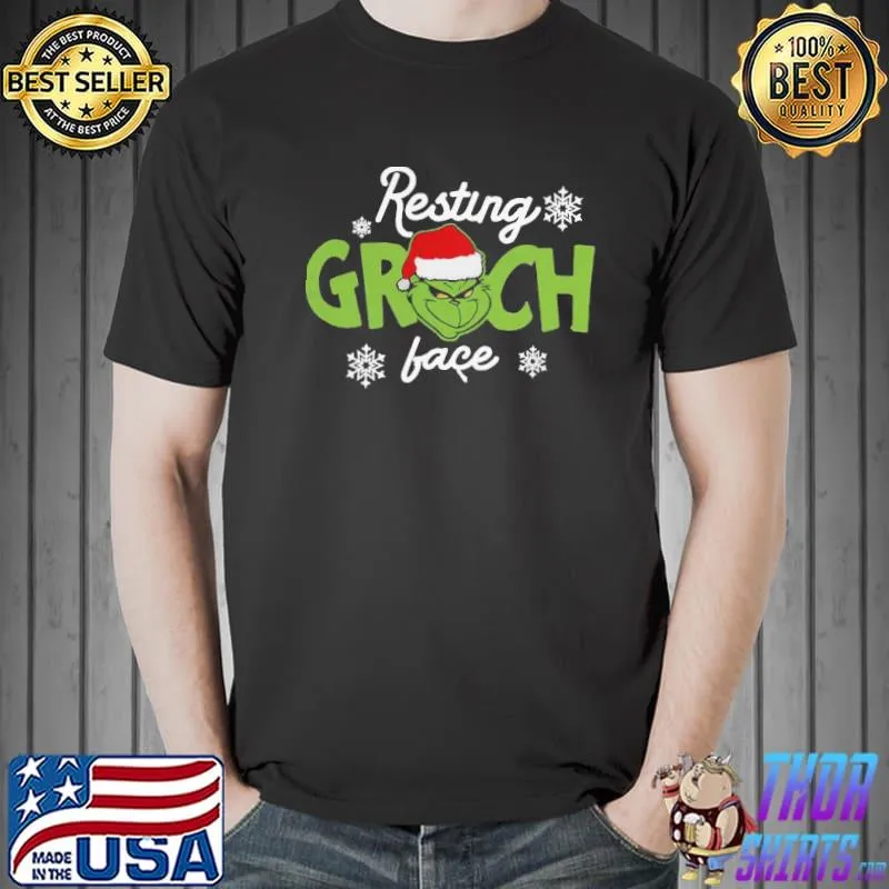 Best Official Resting Grinch Face Christmas Shirt Unisex