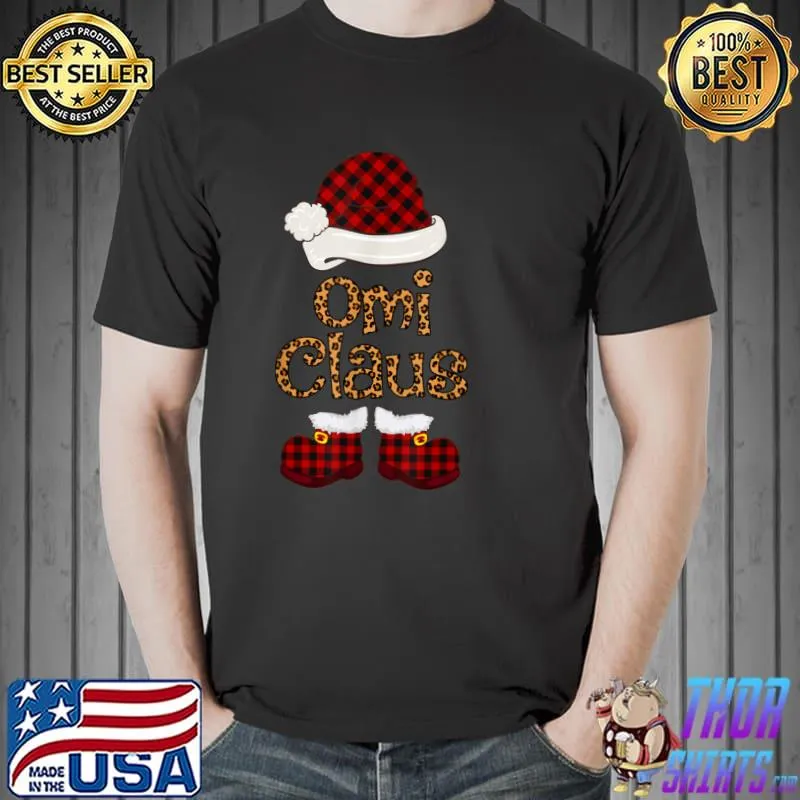 Best Omi Claus Santa Hat Matching Family Christmas Pajama T Shirt Unisex