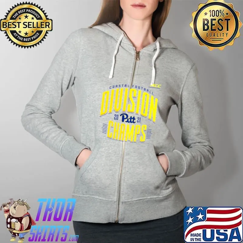 Best Pitt Panthers 2021 ACC Coastal Football Division Champions T Shirt Full Zip Hooded