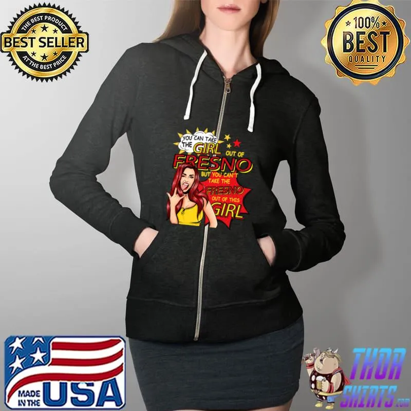 Best retro Girl From Fresno - Comic Style - Fresno Girl Premium T-Shirt Full Zip Hooded