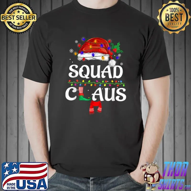 Best squad Claus Matching Family Christmas Pajamas Xmas Santa T-Shirt Unisex