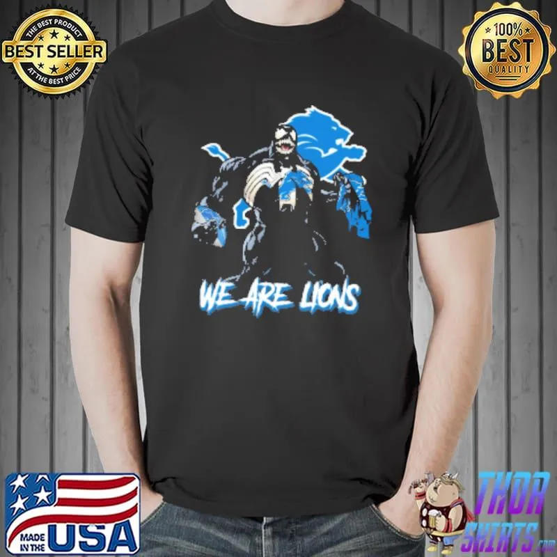 Best We Are The Lions Venom x Detroit Lions NFL Shirts Unisex