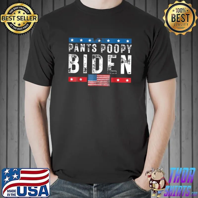 Biden Poop Shirt, Poopy Pants Biden, Funny Anti Biden T-Shirt Unisex