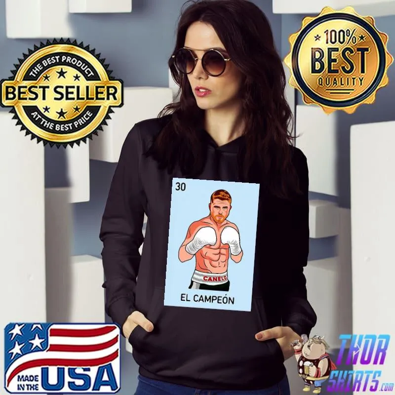 Canelo Alvarez Shirt EL Campeon Mexican Boxing Champion Lottery Card shirt