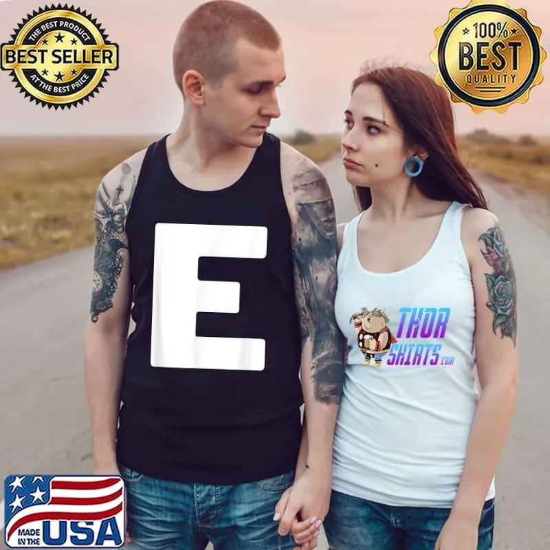 Capital Letter E Matching Group Letters Alphabet Costume T-Shirt Tank Top