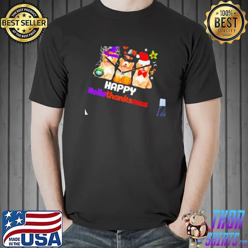 CAT HAPPY HALLOTHANKSMAS SHIRT Unisex