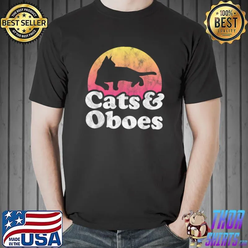Cats and Oboes Men's or Women's Cat and Oboe T-Shirt Unisex
