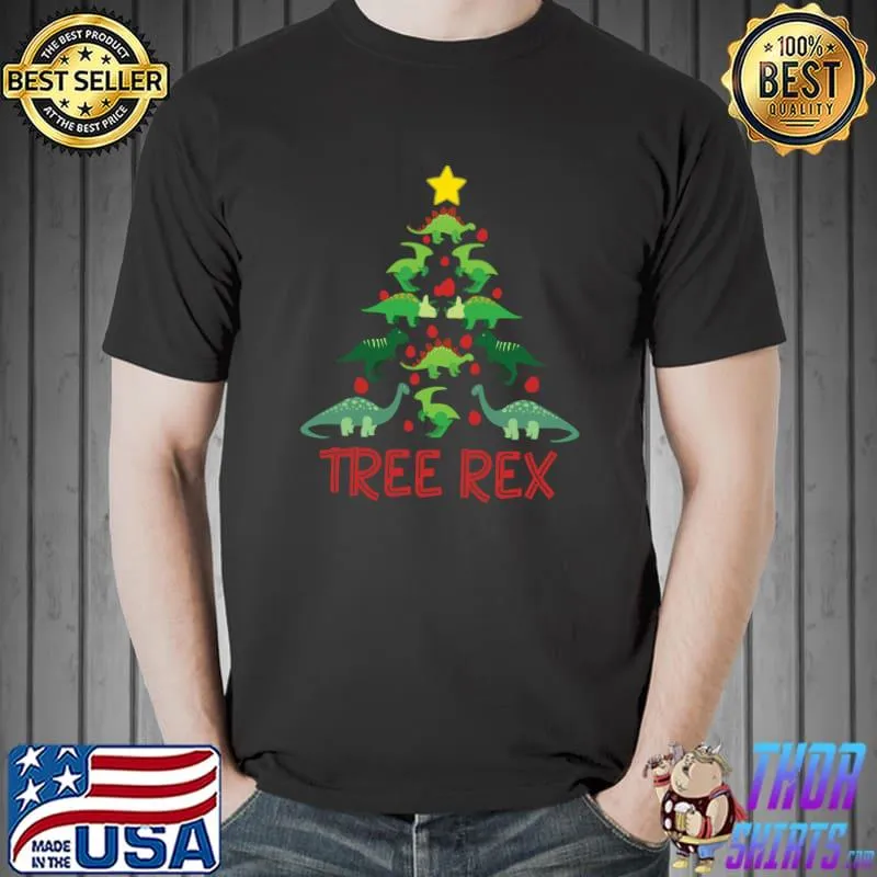 Christmas Dinosaur Tree Rex Pajamas Men Boys Kids T-s Unisex