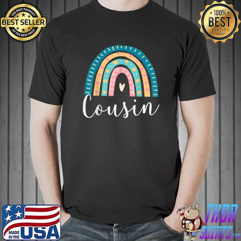 Cousin Rainbow Gifts Family Matching Birthday T-Shirt Unisex