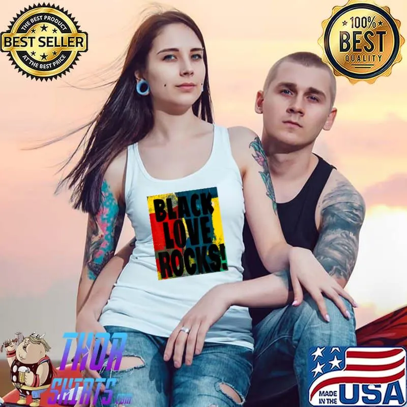 Cute Black Love Quote Graphic Costume Apparel T-Shirt Tank Top