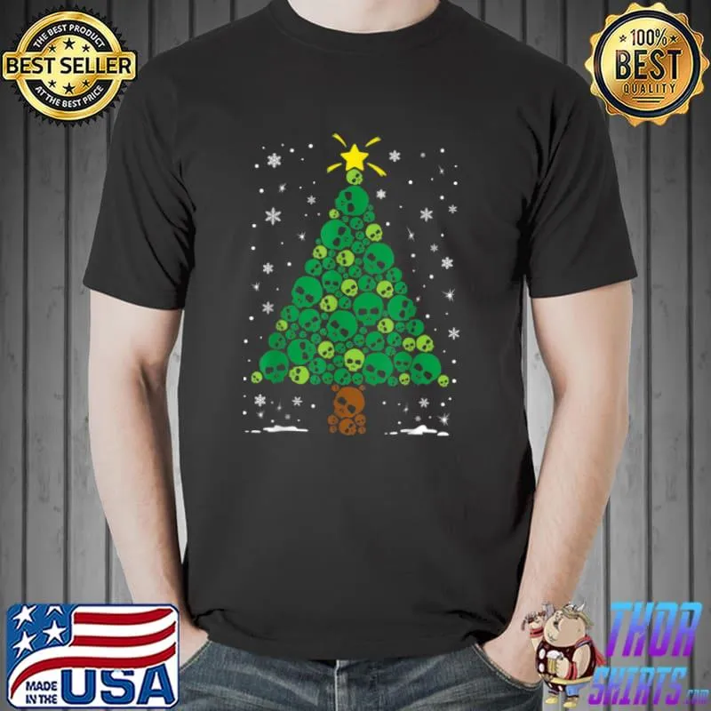 Dead Skull Lovers Holiday Family Matching Christmas Tree T Shirt Unisex