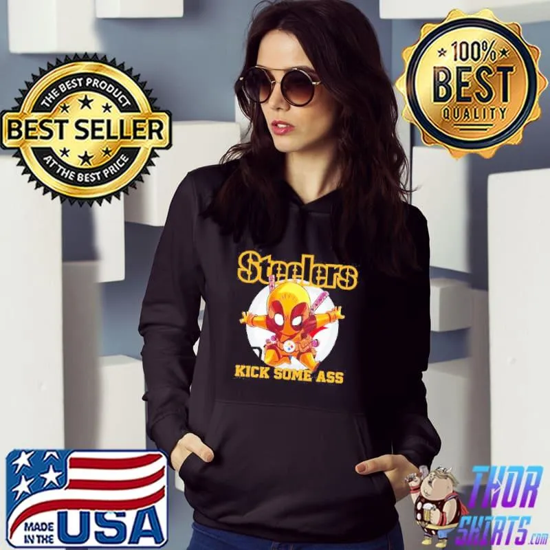 Deadpool Pittsburgh Steelers kick some ass shirt