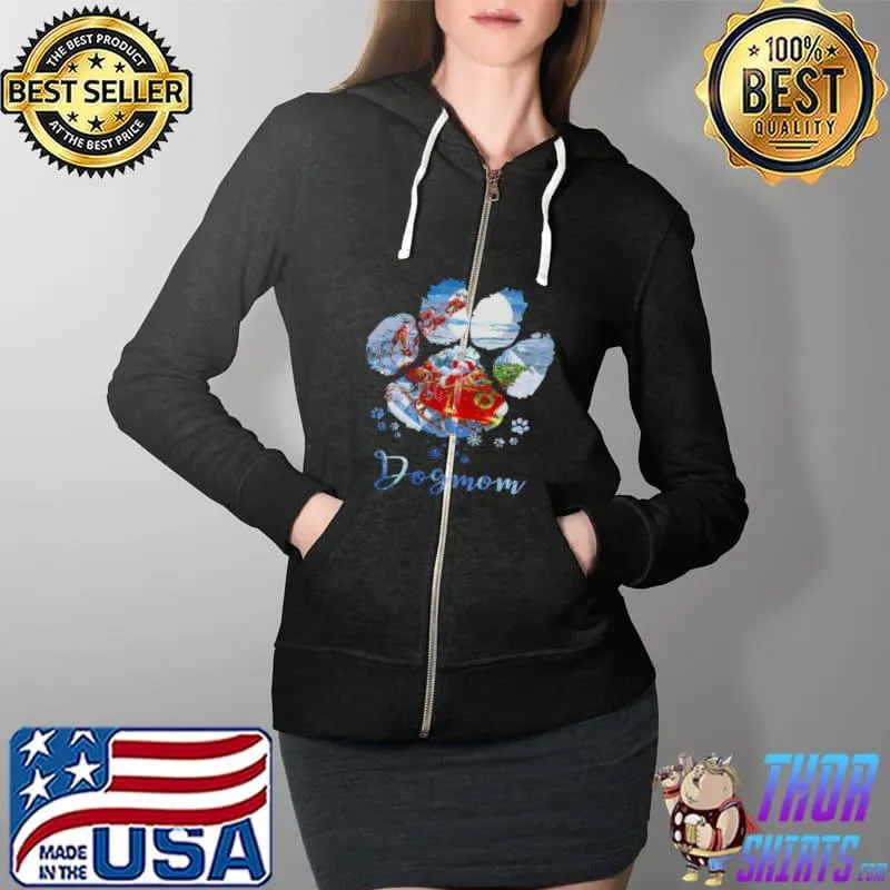 Dogmom paw christmas Full Zip Hooded