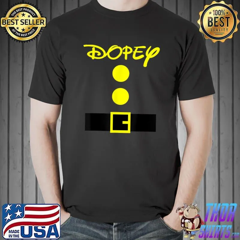 Dopey Dwarf Halloween Costume Color Matching Dopey Dwarf T-Shirt Unisex