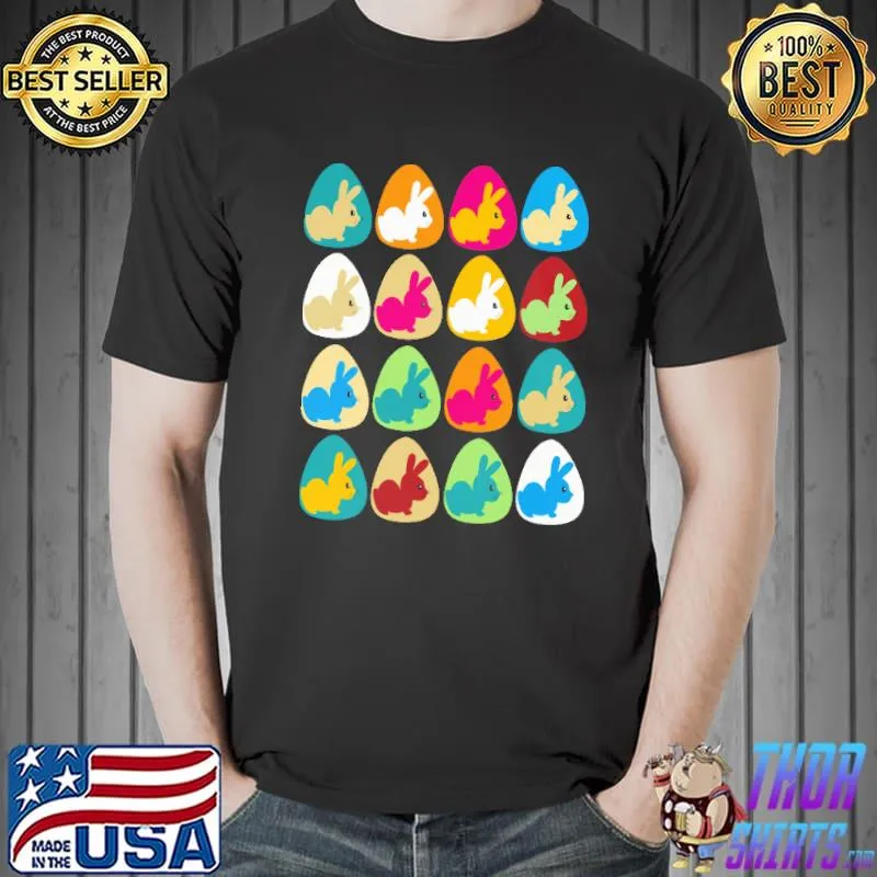 Easter Rabbit Inside Easter Egg Color Combination Shirts Unisex