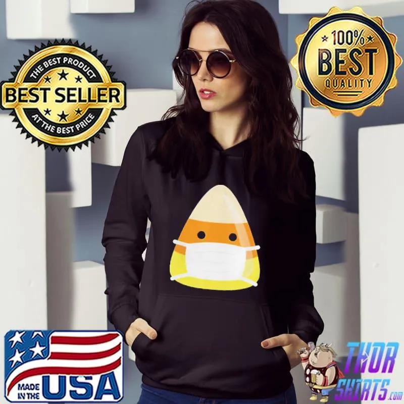 FACE MASK CANDY CORN EMOJI EMOTICORN COSTUME ALTERNATIVE SHIRT
