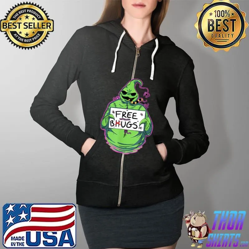 Free Hugs Funny Horror Creepy Halloween T Shirt Full Zip Hooded