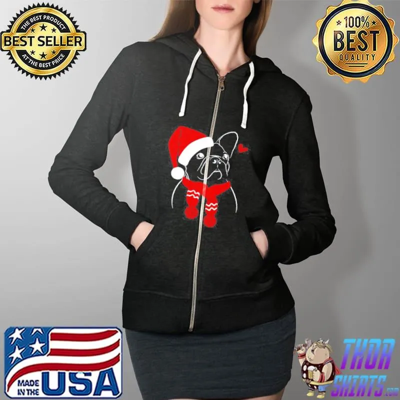 FRENCHIE XMAS NEW SHIRT Full Zip Hooded