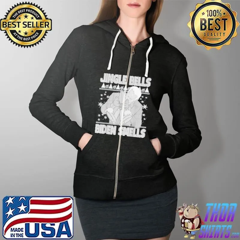 Funny Anti Biden Ugly Christmas Republican Conservative T-Shirt Full Zip Hooded