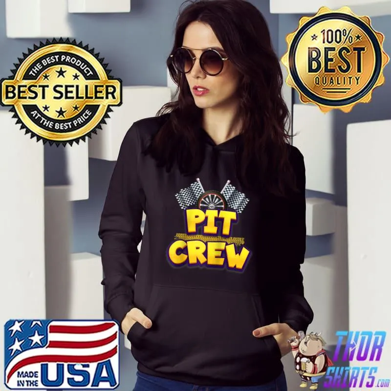 Funny Birthday Pit Crew - Family Racing Birthday Party Raglan Baseball T shirt