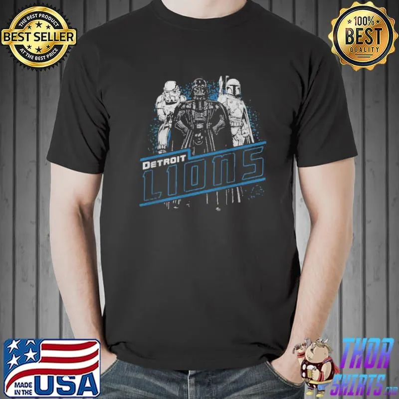 Funny Black Detroit Lions Empire Star Wars Shirt Unisex