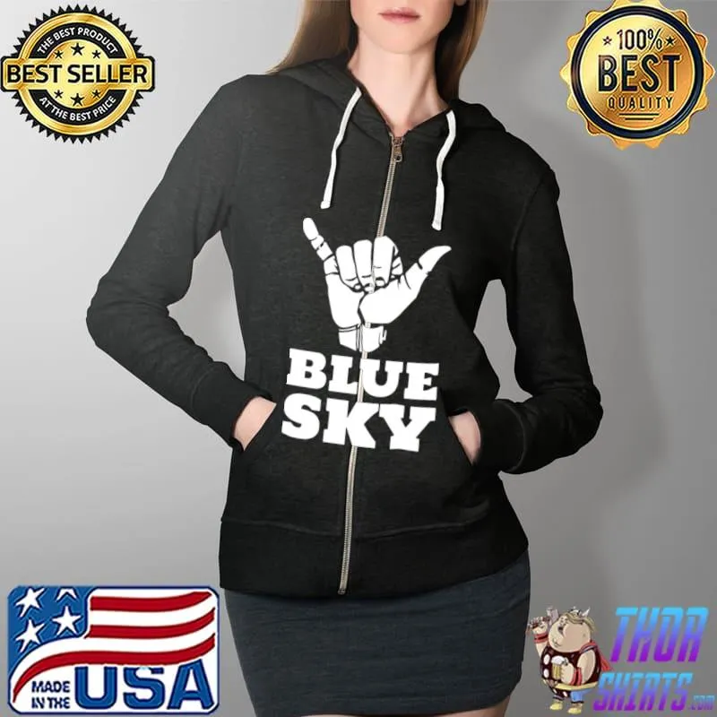 Funny Blue sky sign hand Full Zip Hooded