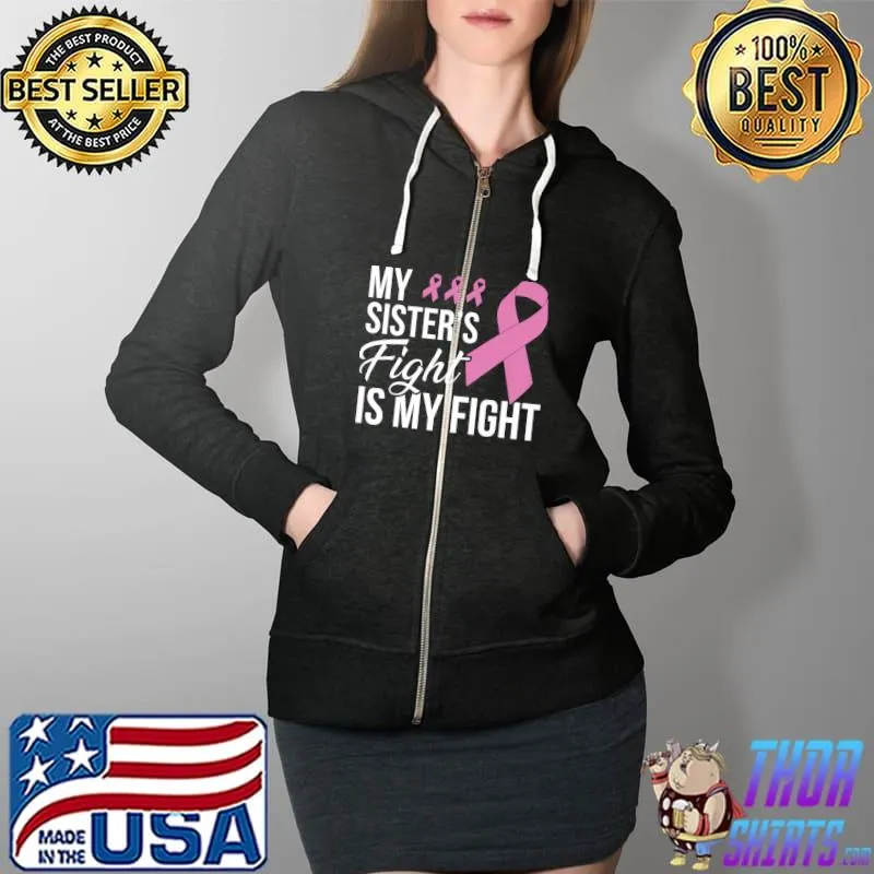 Funny Breast Cancer Fight Cancer Ribbon Premium T-Shirt Full Zip Hooded