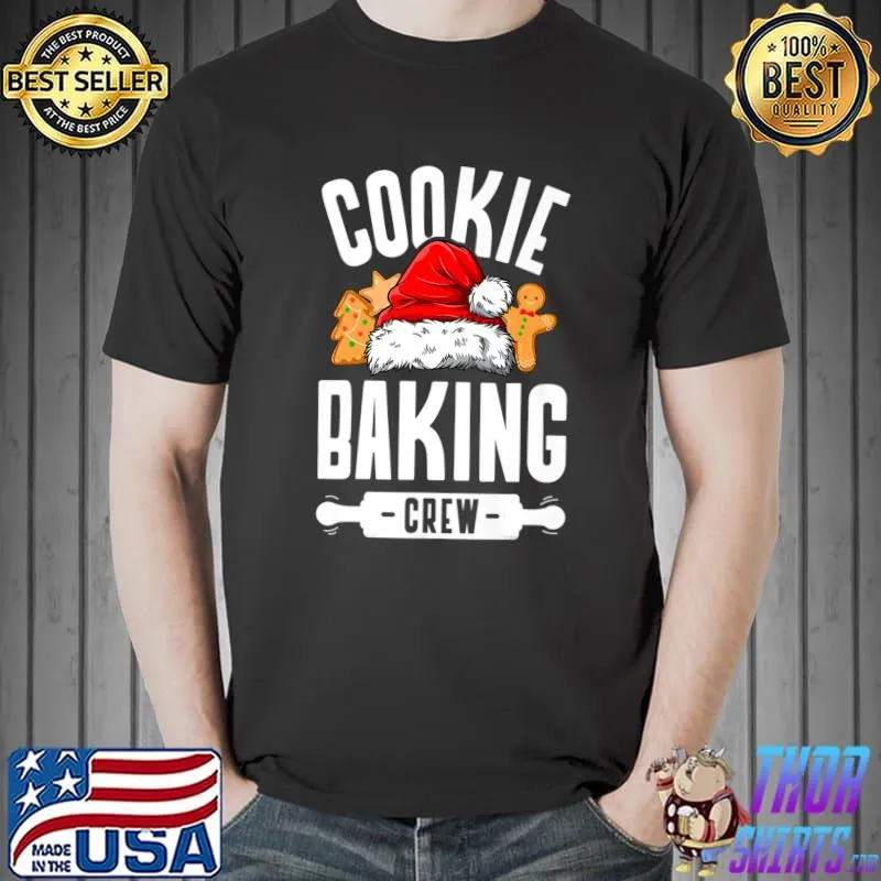 Funny Christmas Santa Hat Cookie Baking Crew Matching Gingerbread Premium T-Shirt