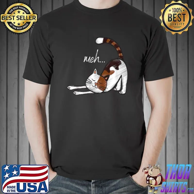 Funny cute Funny Meh Cat for Kitten Lovers T-Shirt Unisex
