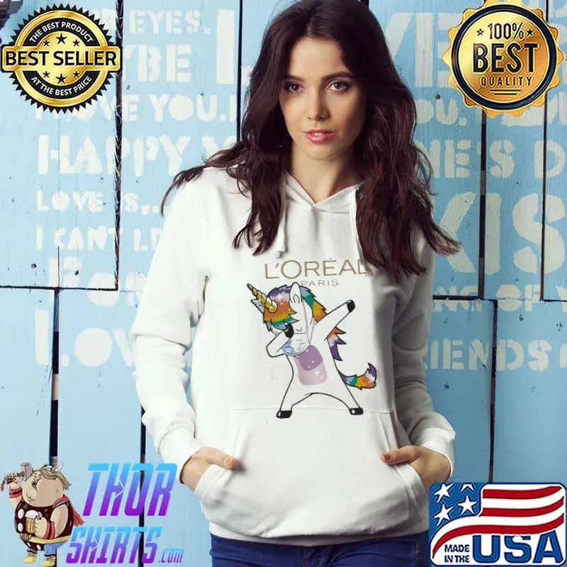 Funny Dabbing Unicorn Mask L’Oréal Paris Logo Coronavirus Shirt Hoodie