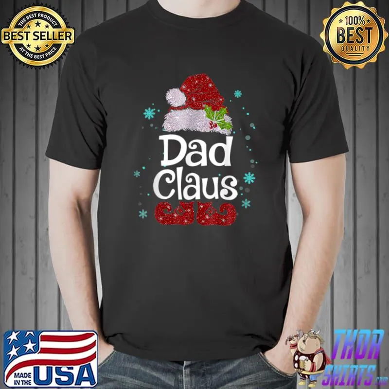 Funny Dad Clause Christmas Pajama Family Matching Xmas Holiday T-Shirt