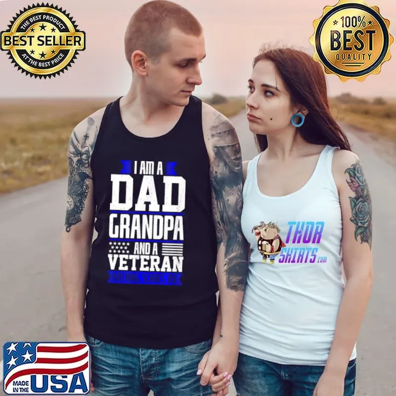 Funny dad Grandpa Veteran Christmas T Shirt Tank Top