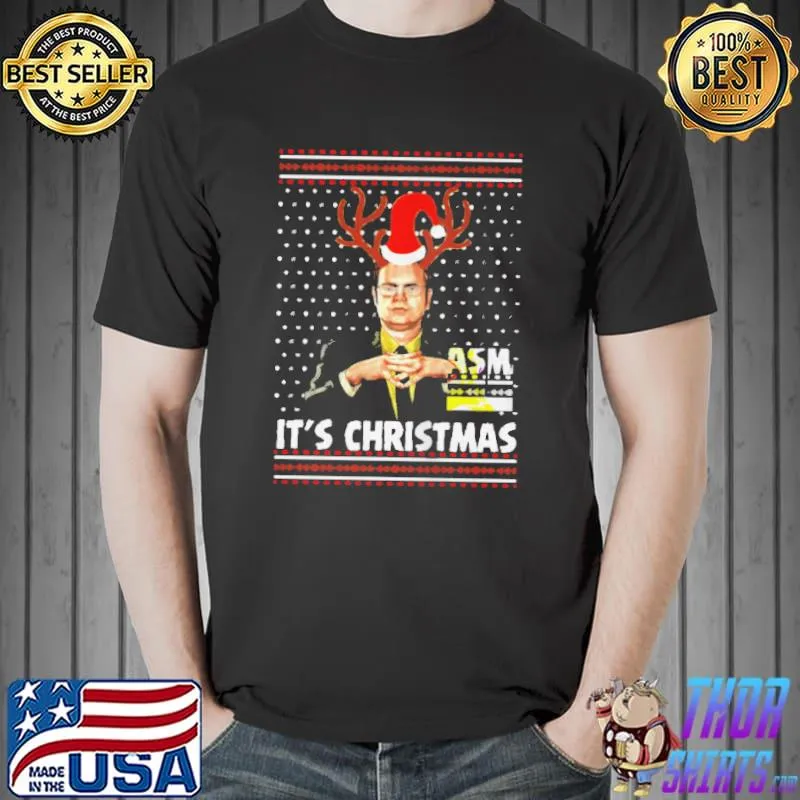 Funny Dwight schrute it's christmas ugly shirt