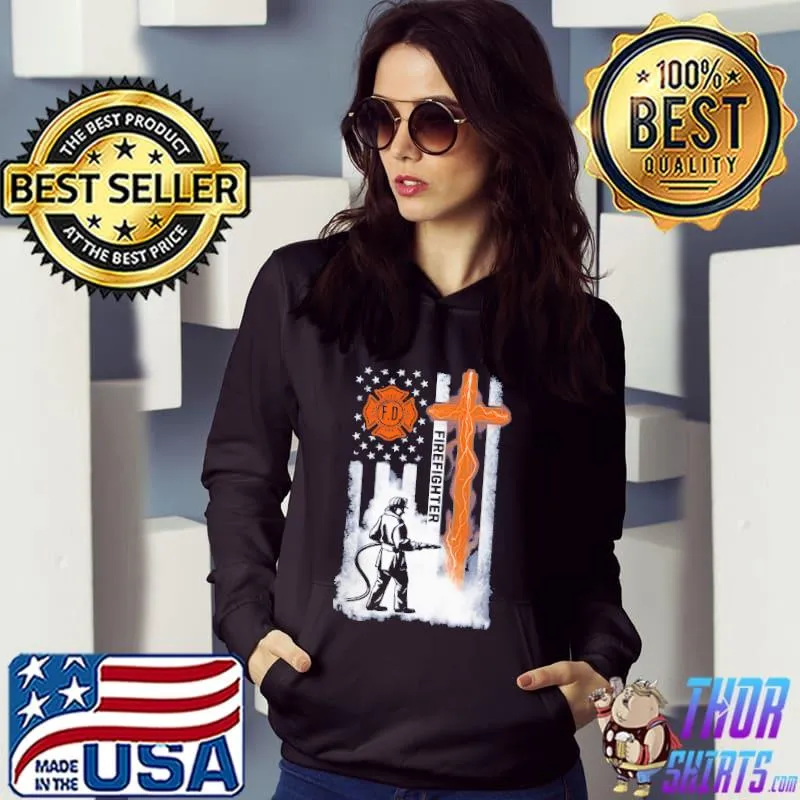 Funny Firefighter Flag Shirt