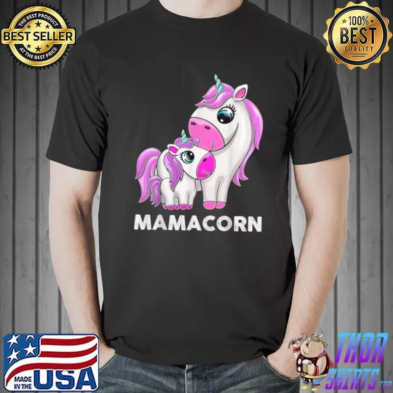 Funny Funny Mamacorn Unicorn Costume Mom Christmas T Shirt Unisex