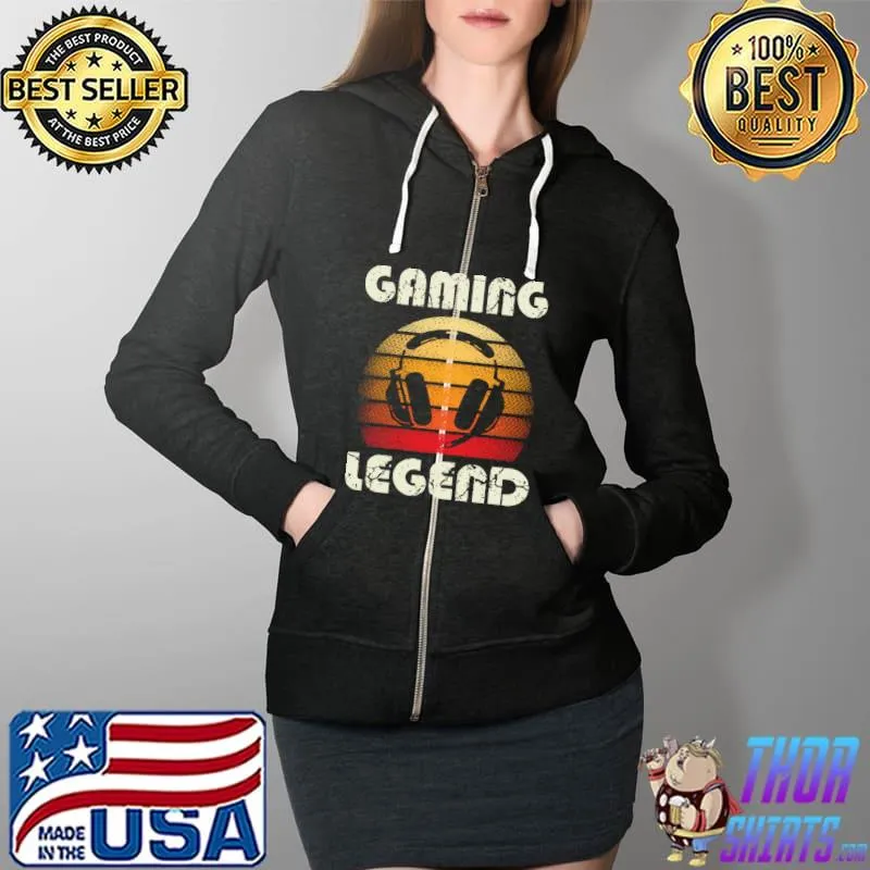 Funny Gaming Legend PC Gamer Video Games Boys Teens Kids T- Full Zip Hooded