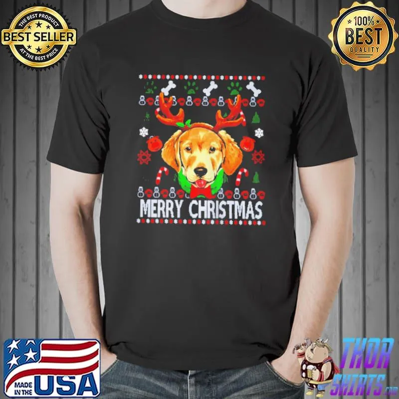Funny golden retriever merry christmas s Unisex