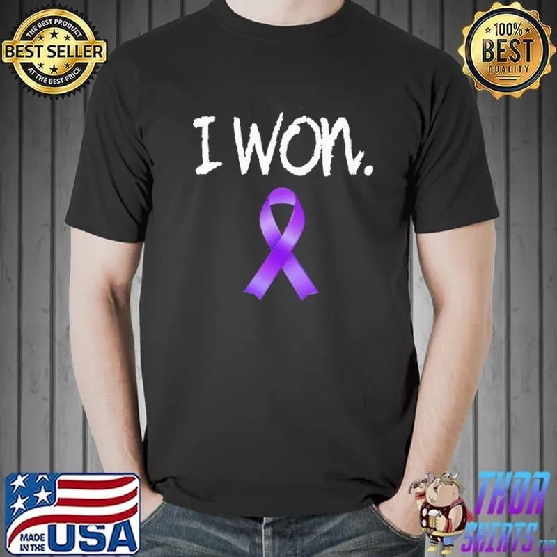 Funny i Won Cancer Awareness Ribbon Shirt Unisex