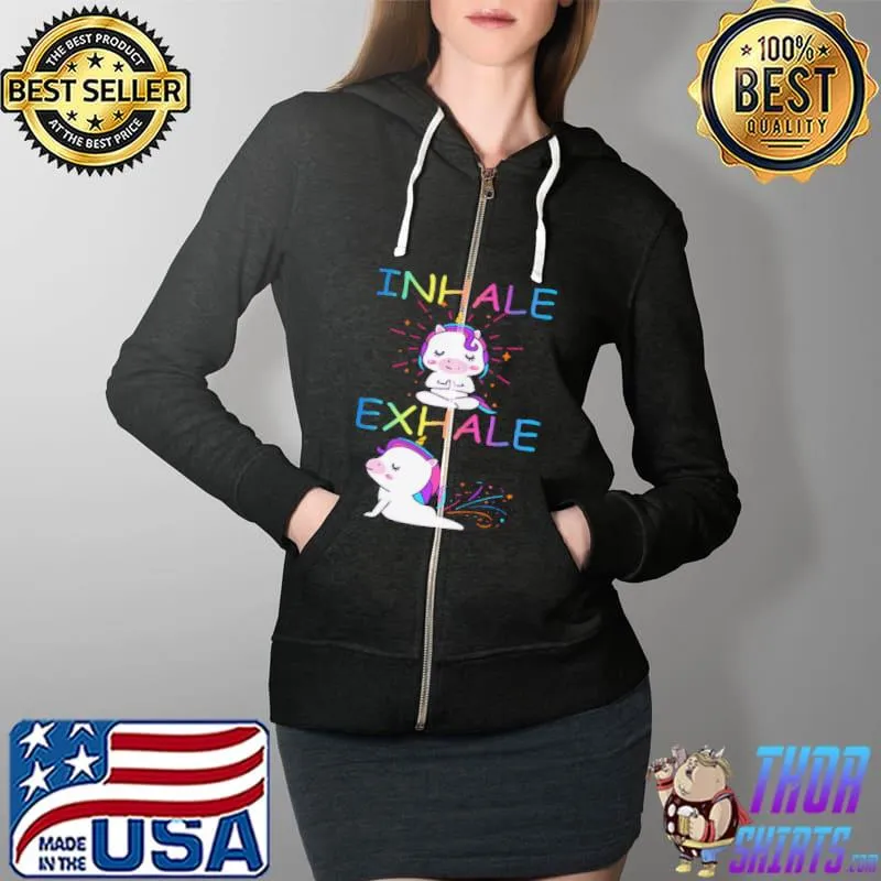 Funny inhale exhale s Full Zip Hooded