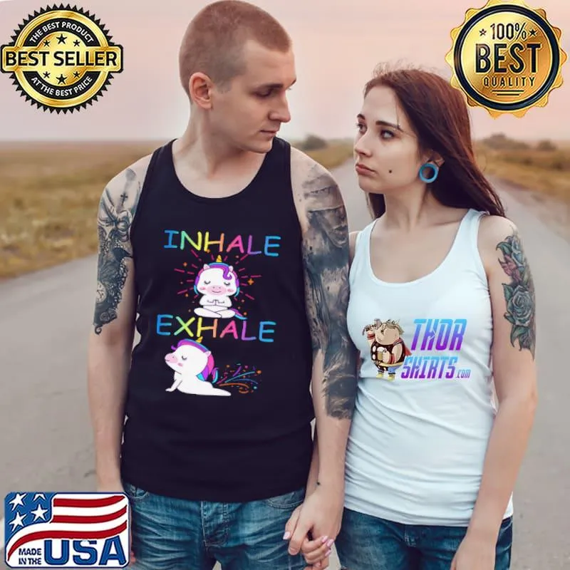 Funny inhale exhale s Tank Top