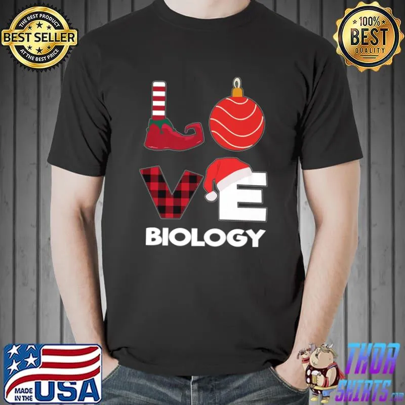 Funny love Biology School Biology Teacher Biologist Expert Xmas Premium T-Shirt Unisex