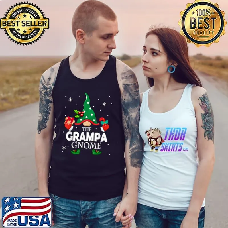 Funny Matching Family Funny The Grampa Gnome Christmas PJ Group T Shirt Tank Top