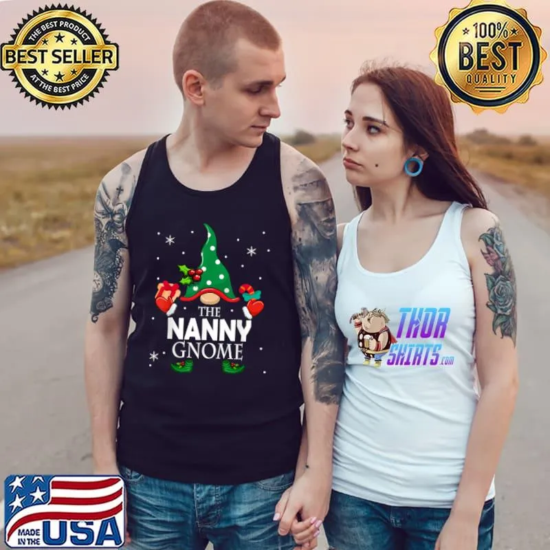 Funny matching Family Funny The Nanny Gnome Christmas PJ Group T Shirt Tank Top