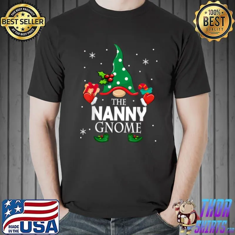 Funny matching Family Funny The Nanny Gnome Christmas PJ Group T Shirt