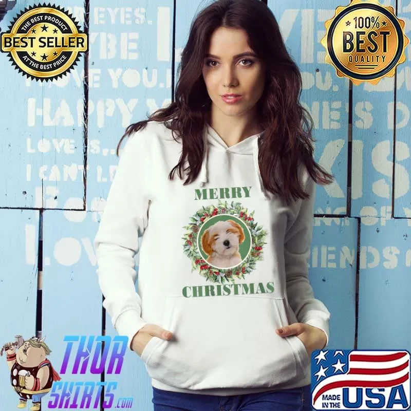 Funny merry Christmas Tibetan Terrier T-Shirt