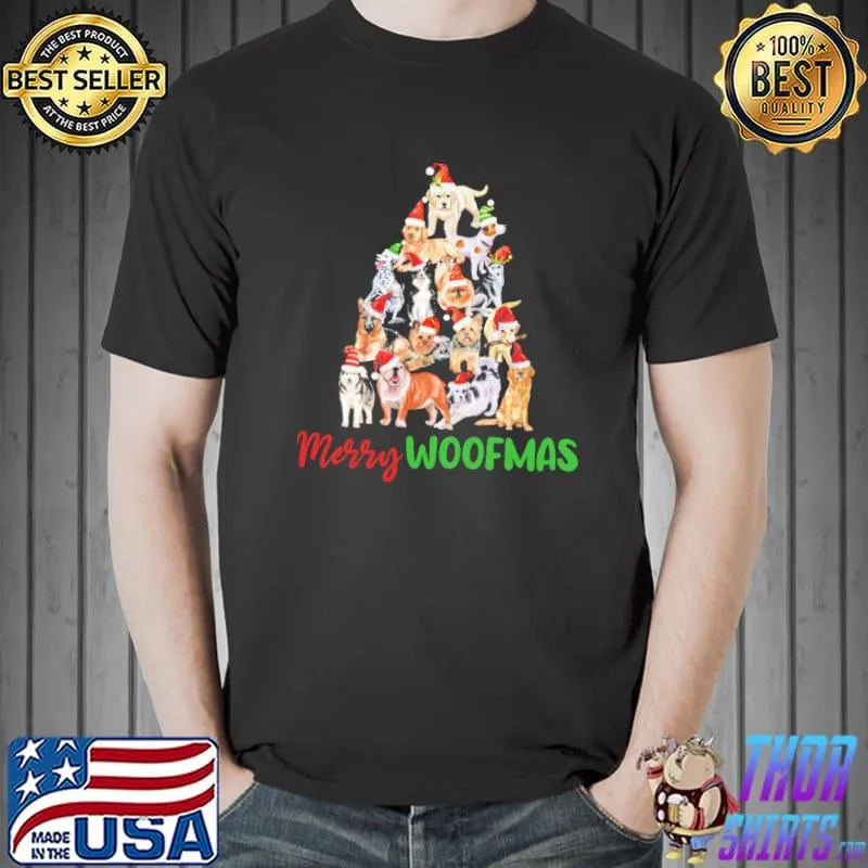Funny Merry Woofmas Dog Christmas Shirt Unisex